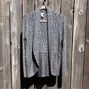Chico’s black and silver open cardigan sweater size 1 or small